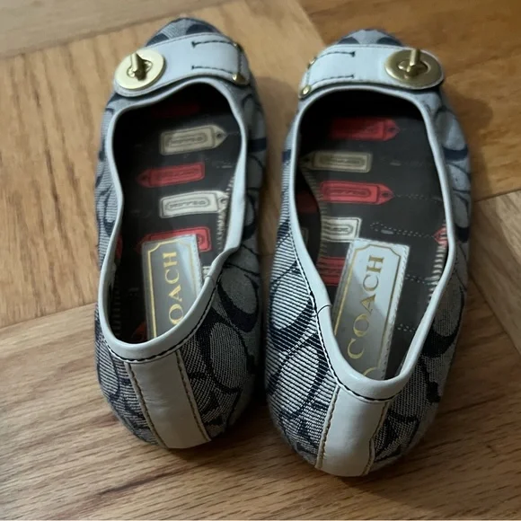 Coach Blue Turnlock Cotte Flats - Picture 8 of 9